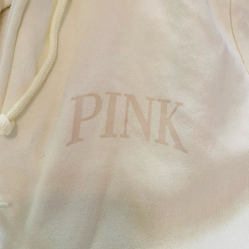 PINK Victoria's Secret Cream Hoodie New with tags xl - Picture 7 of 10